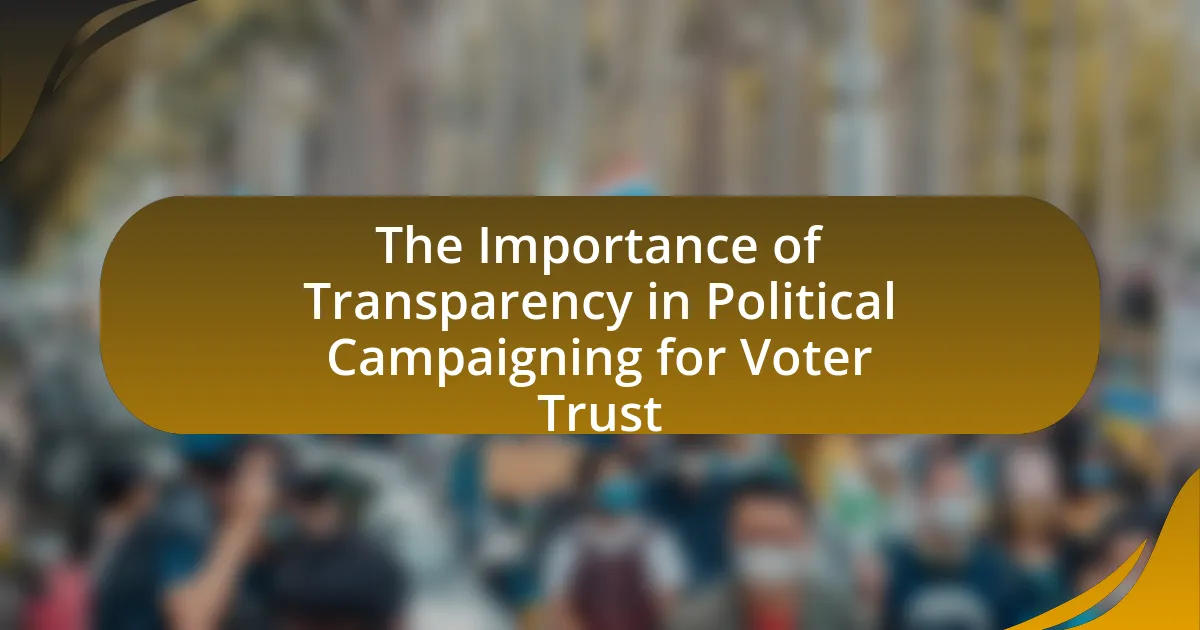 The Importance of Transparency in Political Campaigning for Voter Trust