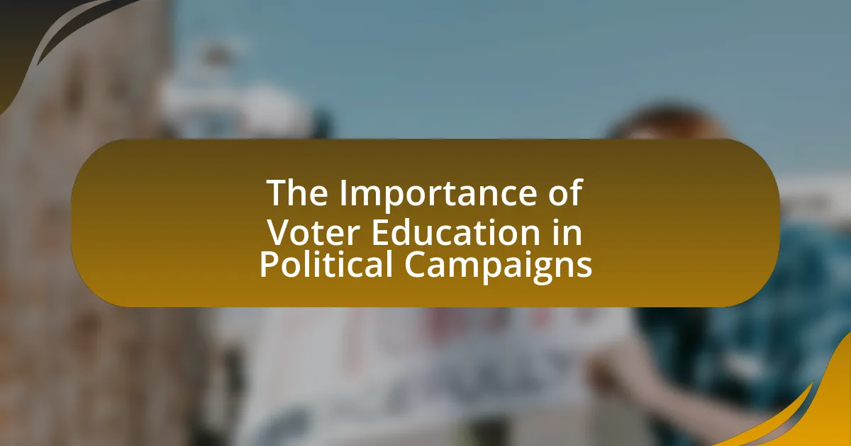 The Importance of Voter Education in Political Campaigns