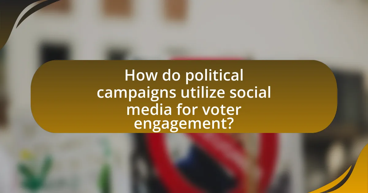 How do political campaigns utilize social media for voter engagement?