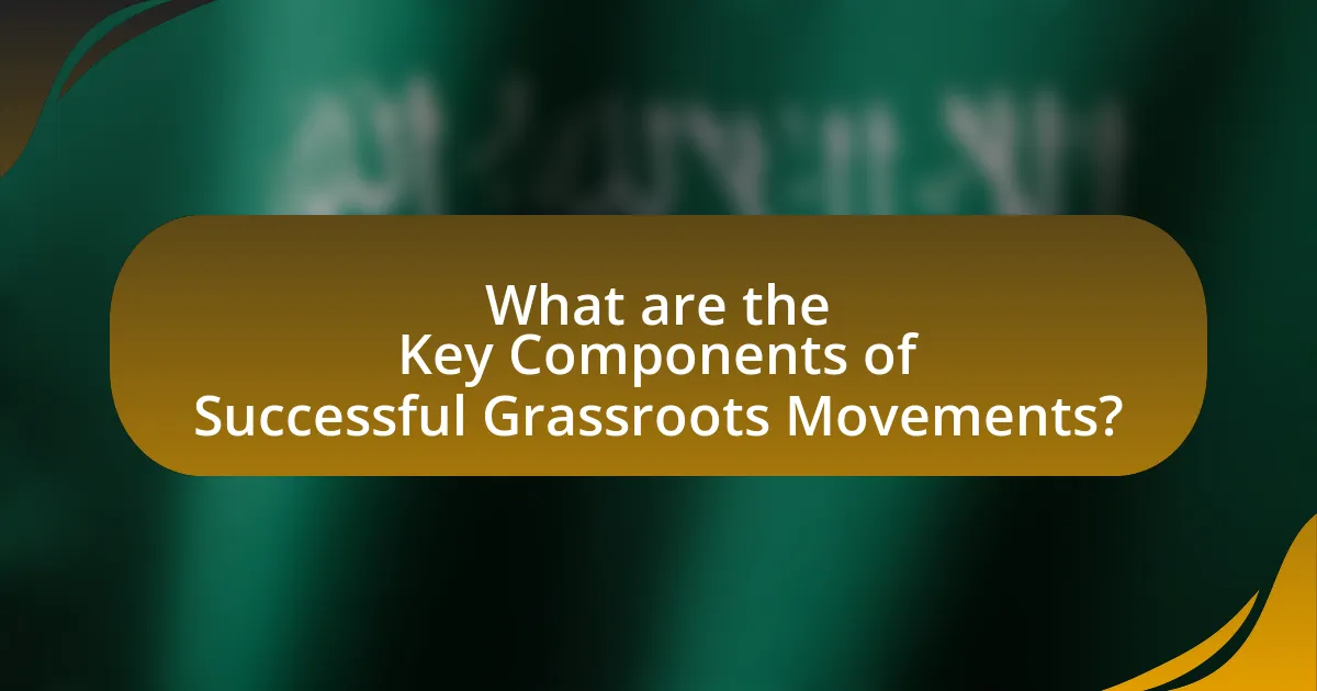 What are the Key Components of Successful Grassroots Movements?